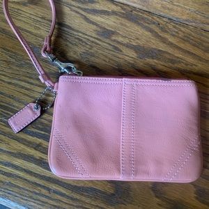 COACH wristlet pink
